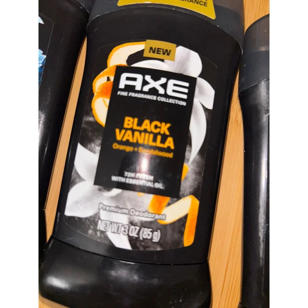 AXE Deodorant Lot of 3 Men Blue Lavender Black Vanilla Apollo Aluminum Free 3oz